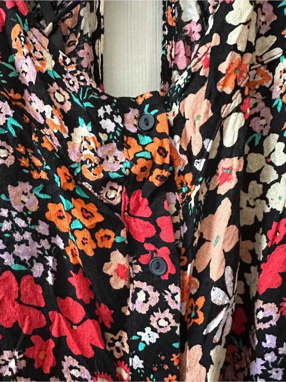 Free People Callie Floral Scoop Neck Tunic Top Size XS